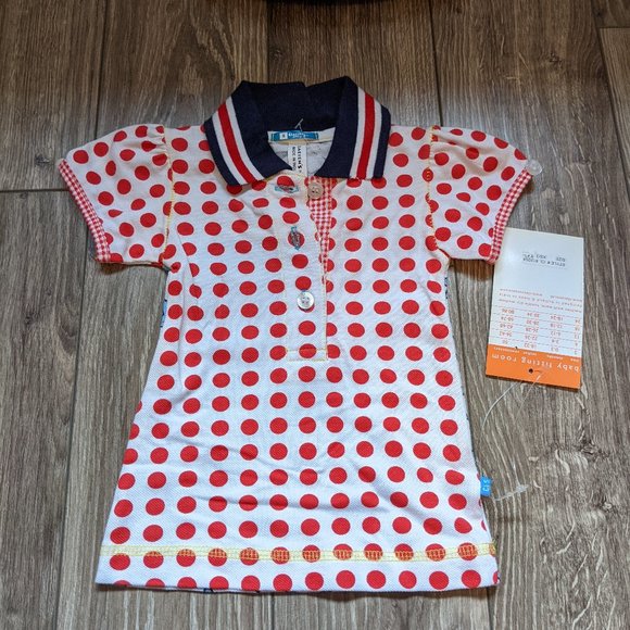 [KIDS 2/$30] NWT Baby Girl (0-3M) - CLAUSEN'S Polo - Picture 1 of 4